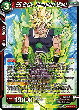 SS Broly, Unchained Might (Uncommon) [BT13-025] | Good Games Adelaide SA