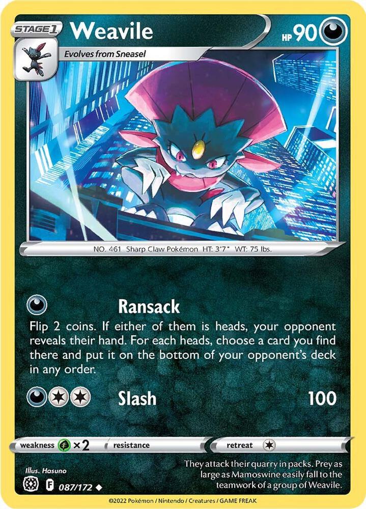 Weavile 087/172 (SWSH09: Brilliant Stars)  | Good Games Adelaide SA