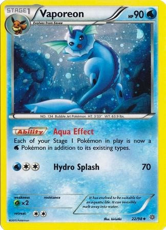 Vaporeon (22/98) (Cosmos Holo) [XY: Ancient Origins] | Good Games Adelaide SA