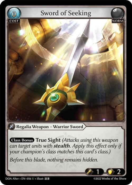 Sword of Seeking (056) [Dawn of Ashes: Alter Edition] | Good Games Adelaide SA
