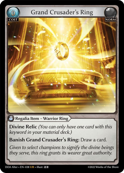 Grand Crusader's Ring (038) [Dawn of Ashes: Alter Edition] | Good Games Adelaide SA