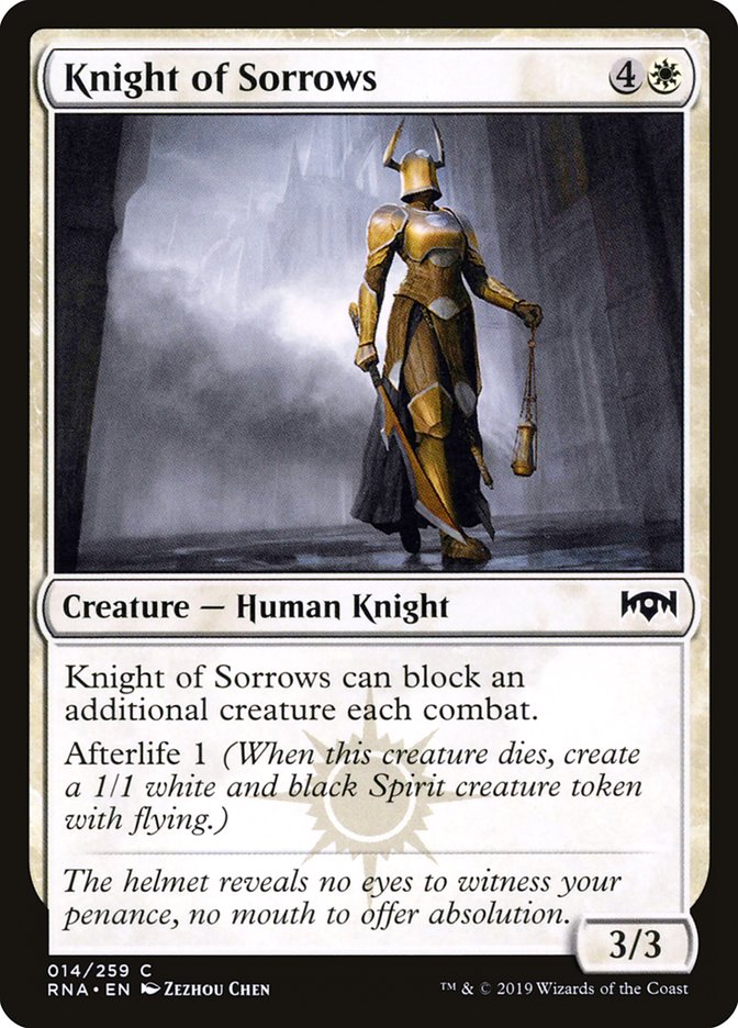 Knight of Sorrows [Ravnica Allegiance] | Good Games Adelaide SA