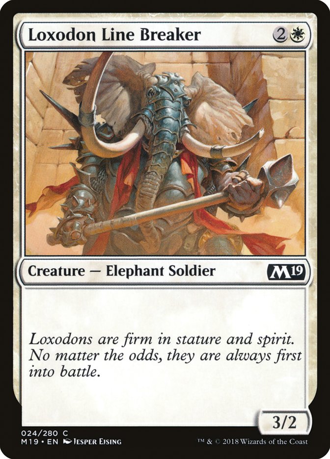 Loxodon Line Breaker [Core Set 2019] | Good Games Adelaide SA