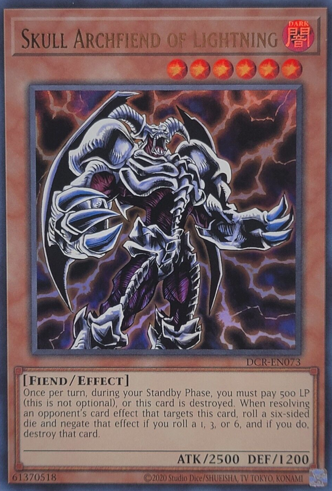 Skull Archfiend of Lightning (25th Anniversary) [DCR-EN073] Ultra Rare | Good Games Adelaide SA