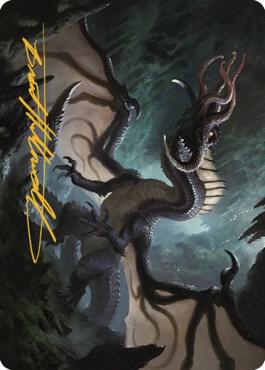 Brainstealer Dragon Art Card Gold Stamped Signature 31 (Art Series: Commander Legends: Battle for Baldur's Gate)  | Good Games Adelaide SA