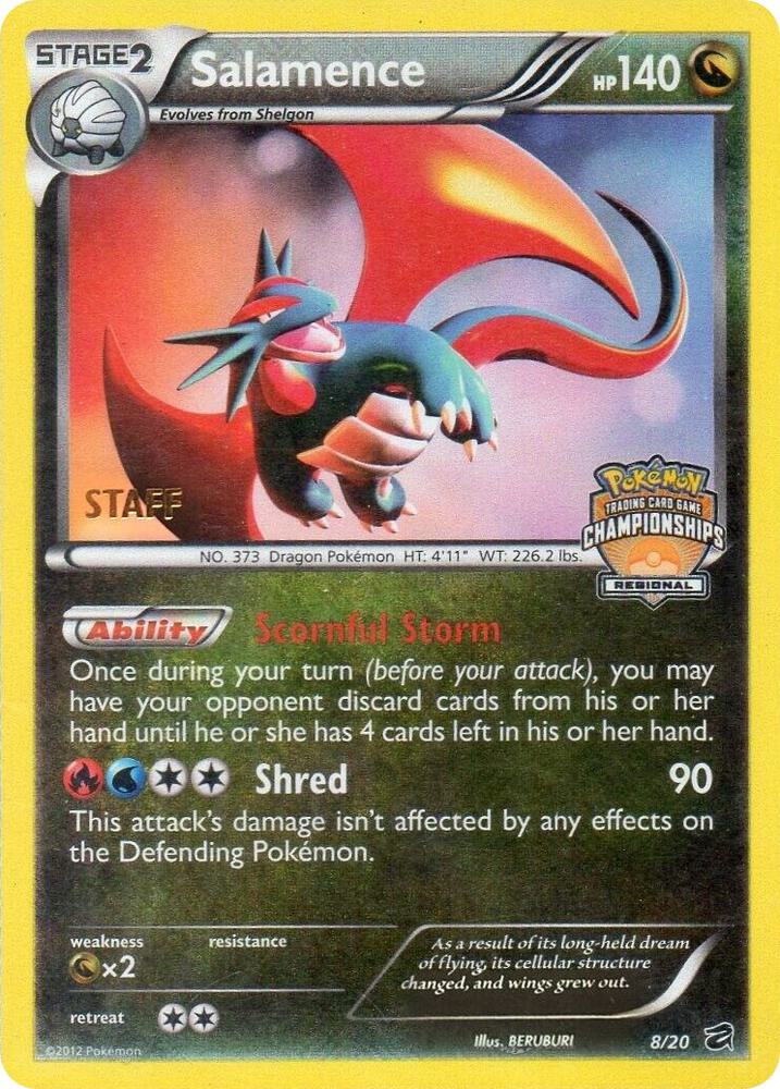 Salamence 8 20 Regional Championships Staff 008/020 (League & Championship Cards)  - Reverse Holofoil | Good Games Adelaide SA