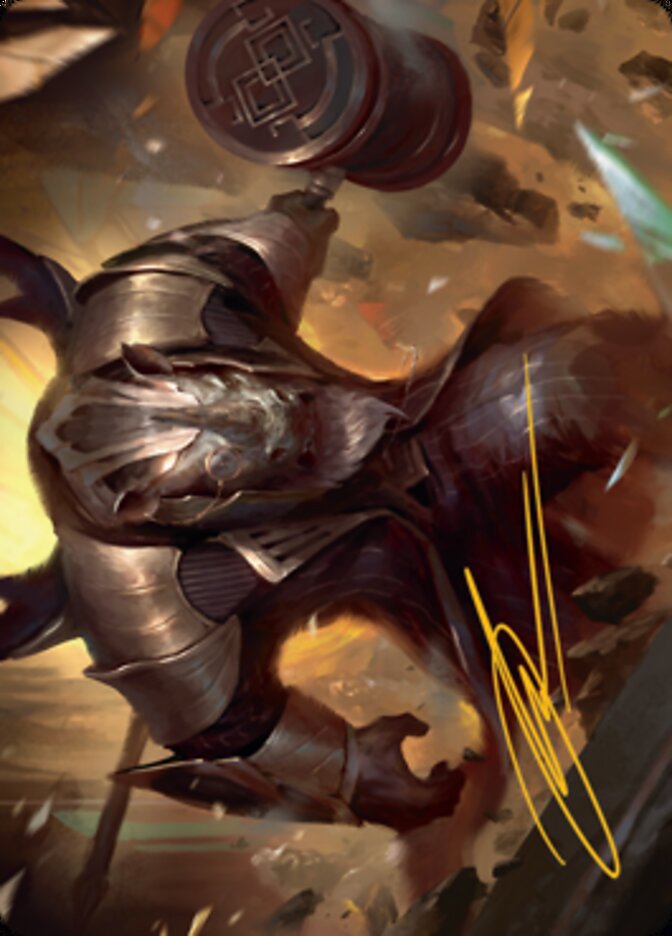 Perrie, the Pulverizer Art Card (Gold-Stamped Signature) [Streets of New Capenna Art Series] | Good Games Adelaide SA