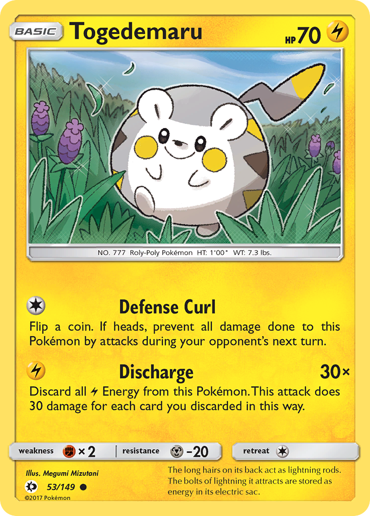 Togedemaru (53/149) [Sun & Moon: Base Set] | Good Games Adelaide SA