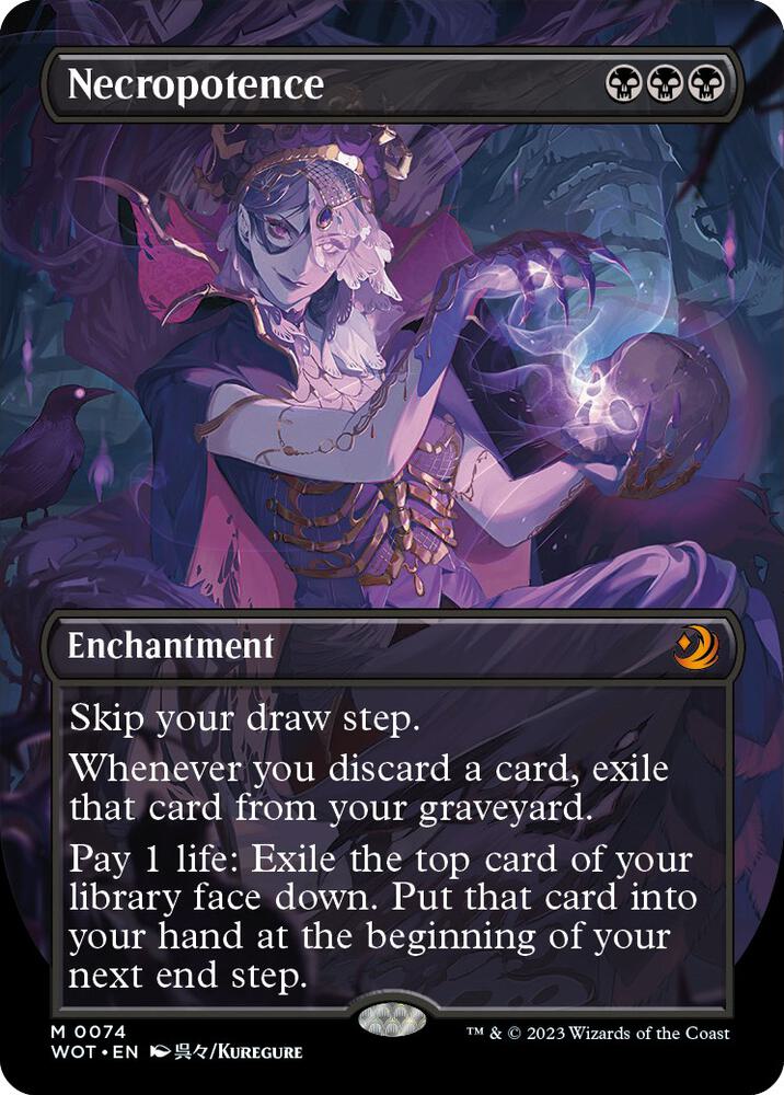 Necropotence 74 (Wilds of Eldraine: Enchanting Tales)  - Foil | Good Games Adelaide SA