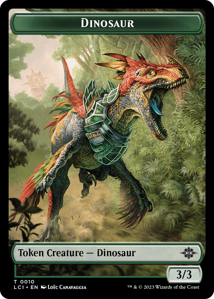 Dinosaur Token (0010) [The Lost Caverns of Ixalan Tokens] | Good Games Adelaide SA
