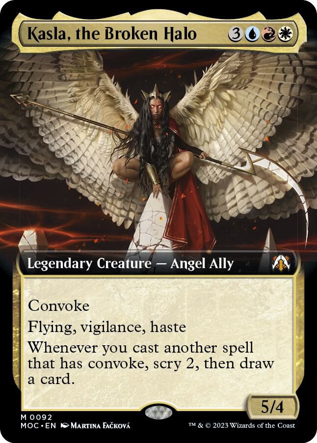 Kasla, the Broken Halo 92 (Commander: March of the Machine)  - Extended Art Foil | Good Games Adelaide SA