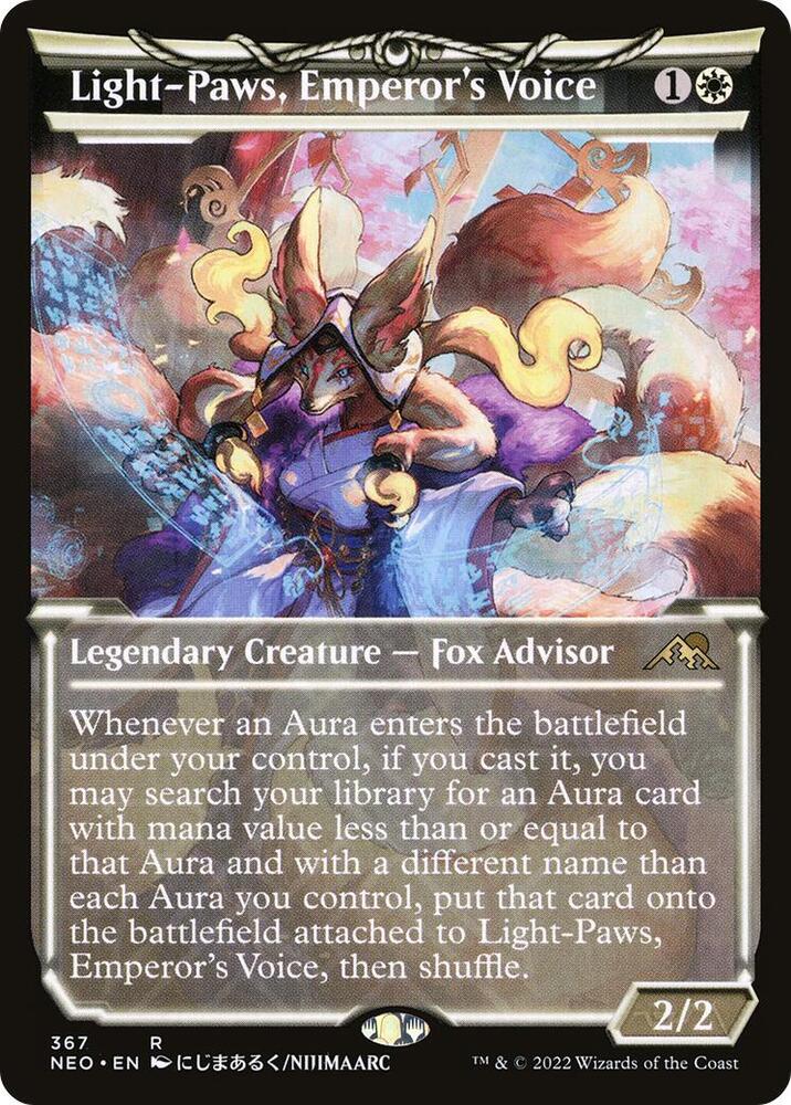 Light Paws Emperors Voice Showcase 367 (Kamigawa: Neon Dynasty)  - Showcase Foil | Good Games Adelaide SA