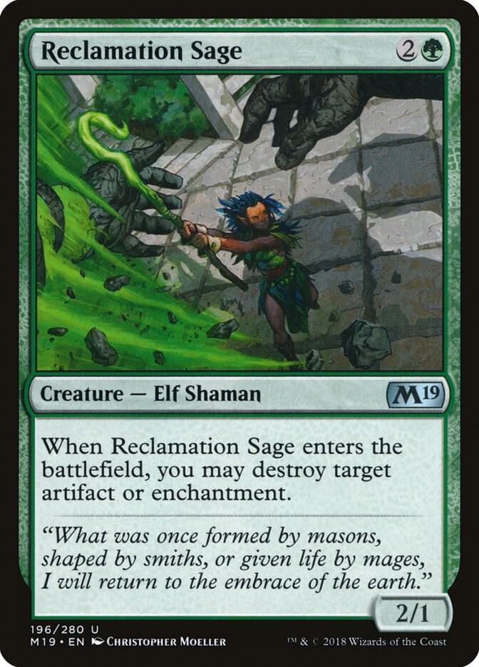 Reclamation Sage 196 (Core Set 2019)  - Foil | Good Games Adelaide SA