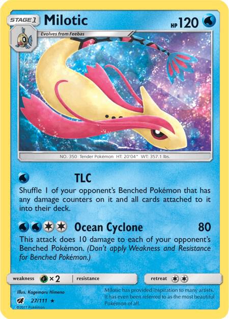Milotic 27/111 (SM - Crimson Invasion)  - Holofoil | Good Games Adelaide SA