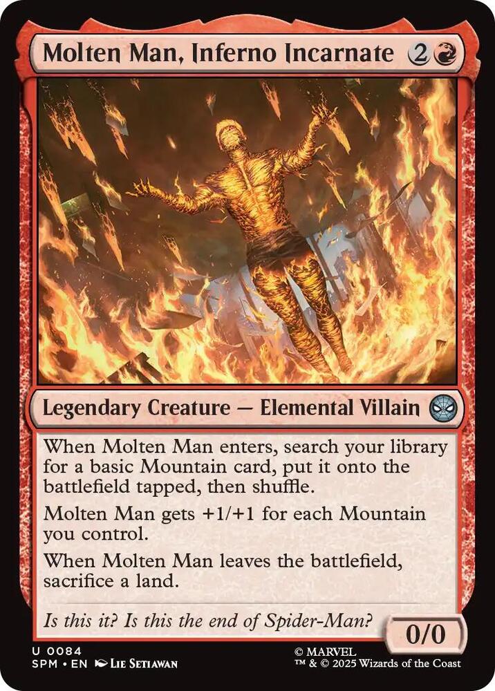Molten Man, Inferno Incarnate 84 (Marvel's Spider-Man)  - Foil | Good Games Adelaide SA