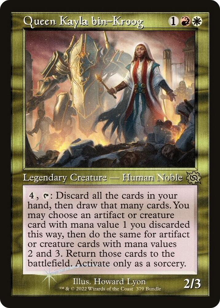 Queen Kayla bin Kroog Retro Frame BRO Bundle 379 (Unique and Miscellaneous Promos)  - Foil | Good Games Adelaide SA