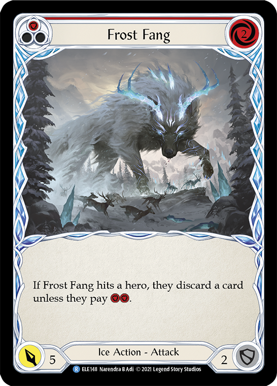 Frost Fang (Red) [ELE148] (Tales of Aria)  1st Edition Rainbow Foil | Good Games Adelaide SA