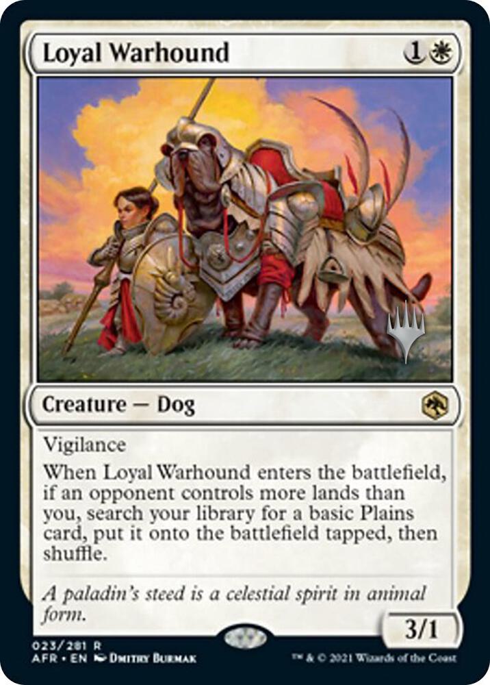Loyal Warhound 23 (Promo Pack: Adventures in the Forgotten Realms)  - Foil | Good Games Adelaide SA