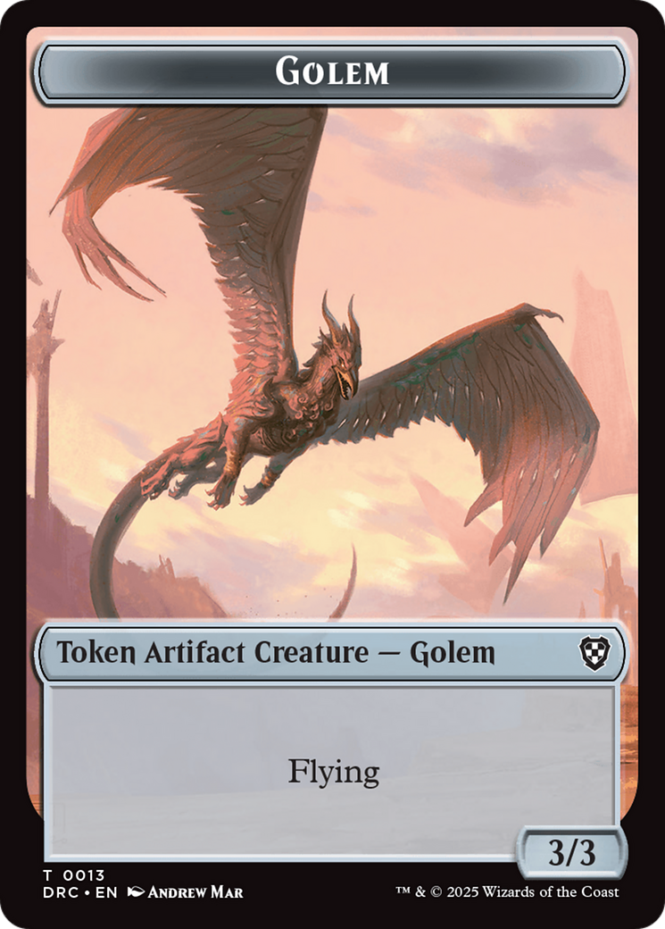 Golem (0013) // Nalaar Aetherjet Double-Sided Token [Aetherdrift Tokens] | Good Games Adelaide SA