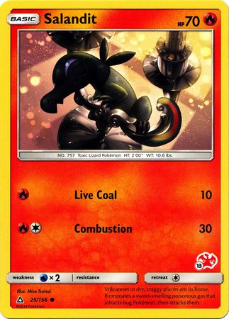 Salandit (25/156) (Charizard Stamp #13) [Battle Academy 2020] | Good Games Adelaide SA