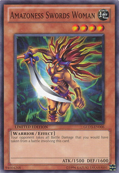 Amazoness Swords Woman [GLD3-EN006] Common | Good Games Adelaide SA