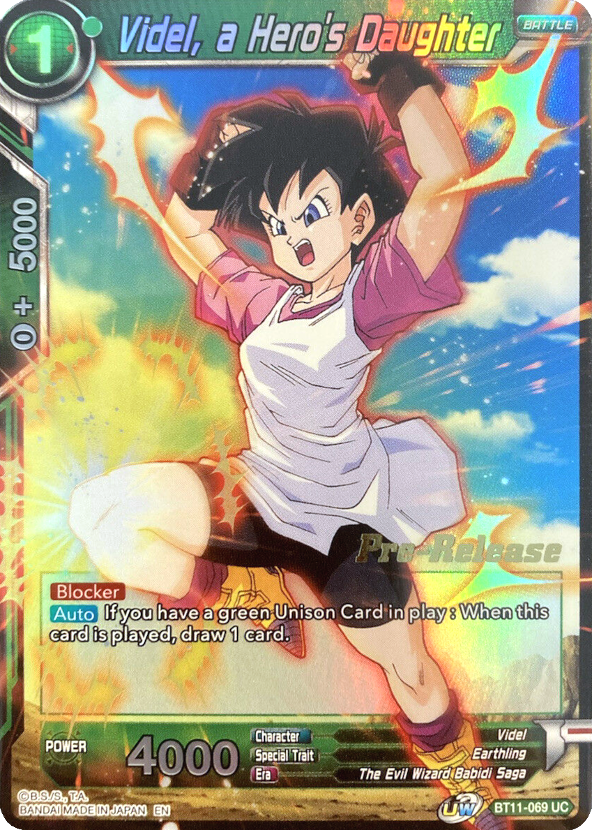 Videl, a Hero's Daughter (BT11-069) [Vermilion Bloodline Prerelease Promos] | Good Games Adelaide SA