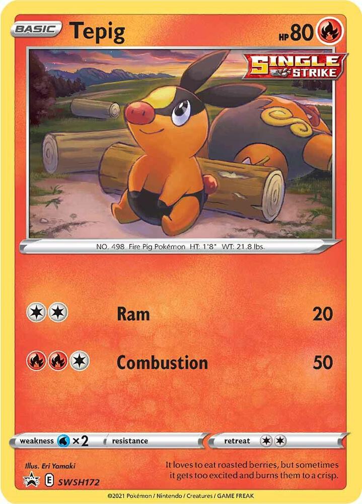 Tepig SWSH172 (SWSH: Sword & Shield Promo Cards)  - Holofoil | Good Games Adelaide SA