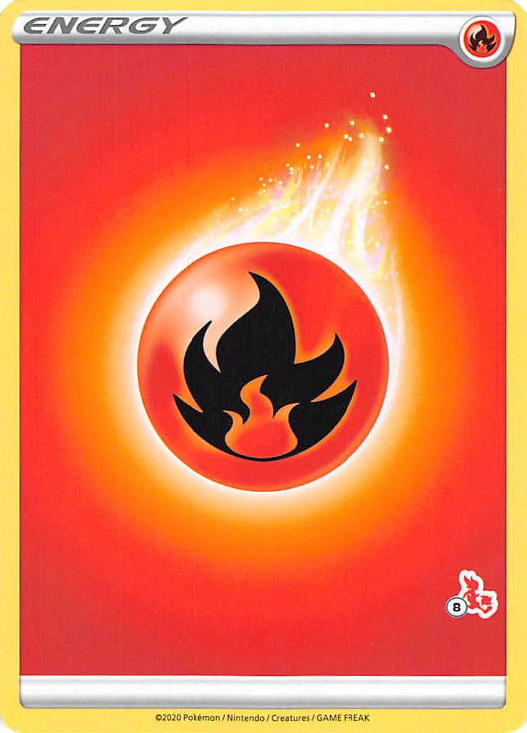 Fire Energy (Cinderace Stamp #8) [Battle Academy 2022] | Good Games Adelaide SA