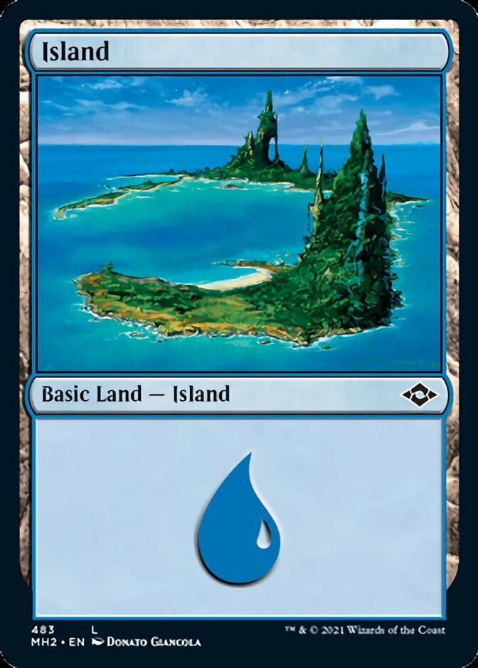 Island (483) (Etched Foil) [Modern Horizons 2] | Good Games Adelaide SA