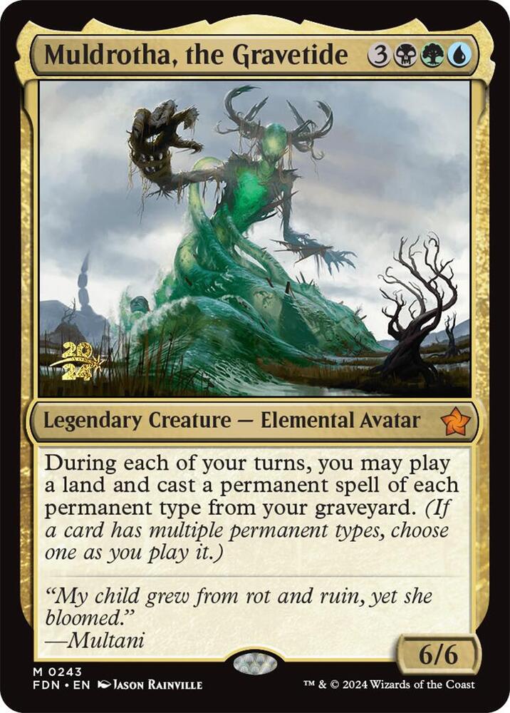 Muldrotha the Gravetide FDN 243 (Prerelease Cards)  - Foil | Good Games Adelaide SA