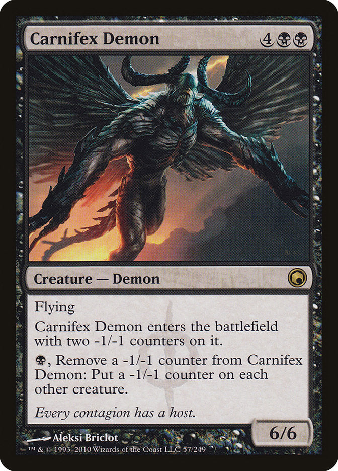 Carnifex Demon 57 (Scars of Mirrodin)  - Foil | Good Games Adelaide SA
