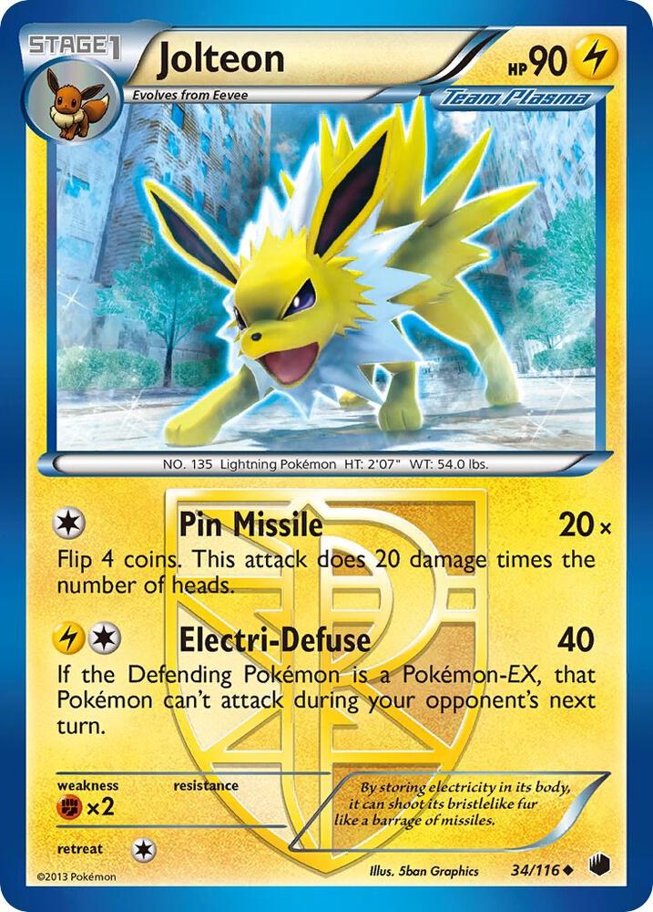Jolteon Team Plasma 34/116 (Plasma Freeze)  | Good Games Adelaide SA