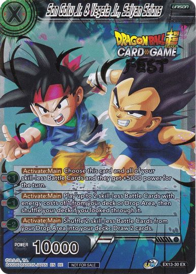 Son Goku Jr. & Vegeta Jr., Saiyan Scions (Card Game Fest 2022) (EX13-30) [Tournament Promotion Cards] | Good Games Adelaide SA