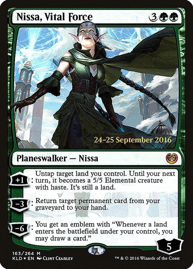 Nissa Vital Force 163 (Prerelease Cards)  - Foil | Good Games Adelaide SA