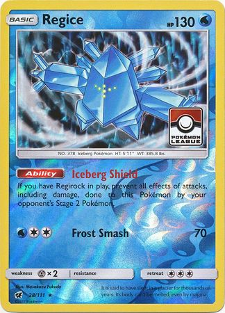 Regice (28/111) (League Promo) [Sun & Moon: Crimson Invasion] | Good Games Adelaide SA