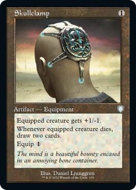 Skullclamp Retro Frame 159 (Commander: The Brothers' War)  | Good Games Adelaide SA