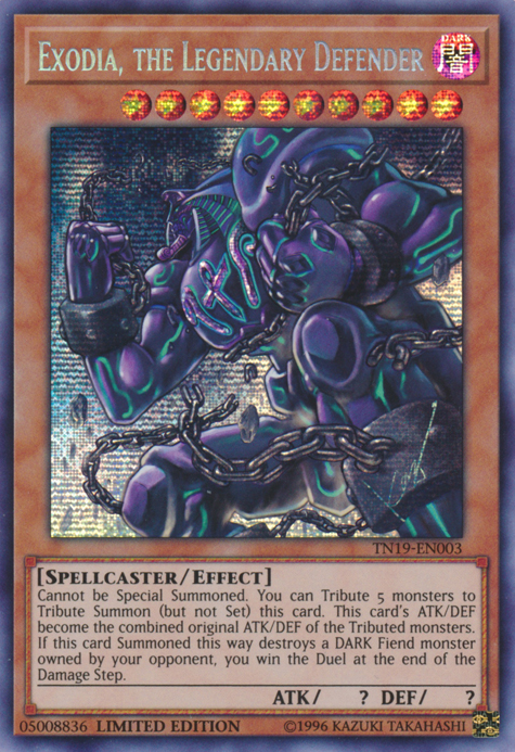 Exodia, the Legendary Defender [TN19-EN003] Prismatic Secret Rare | Good Games Adelaide SA