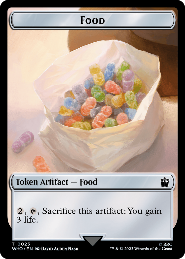 Warrior // Food (0025) Double-Sided Token [Doctor Who Tokens] | Good Games Adelaide SA