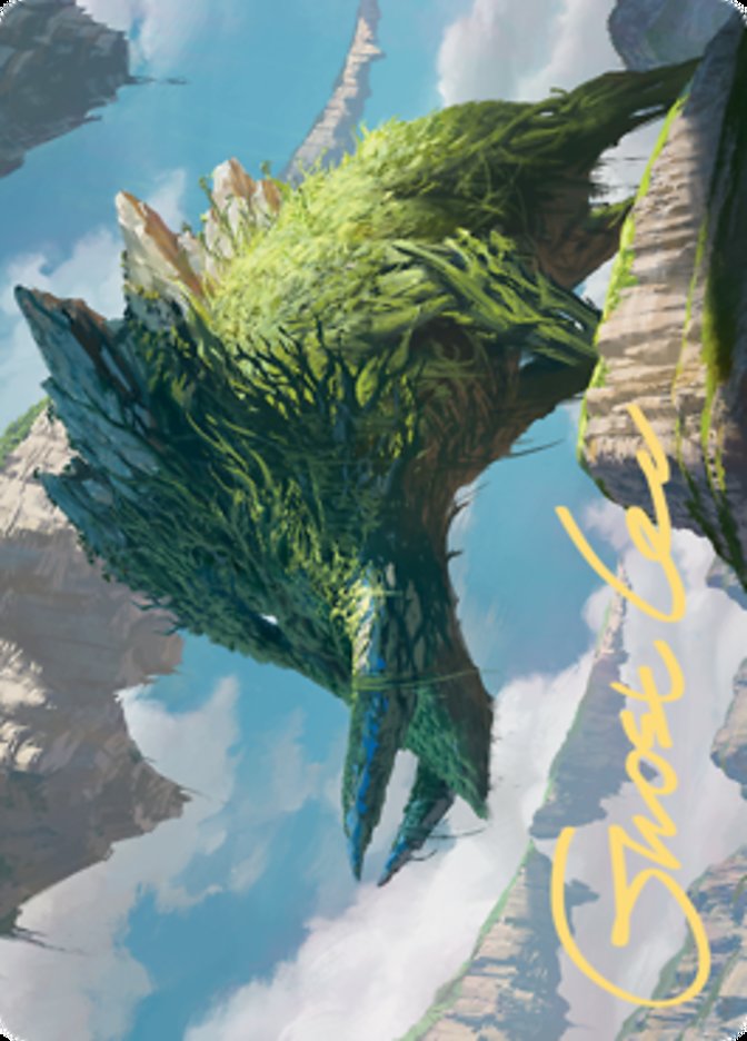 Yasharn, Implacable Earth Art Card (Gold-Stamped Signature) [Zendikar Rising Art Series] | Good Games Adelaide SA