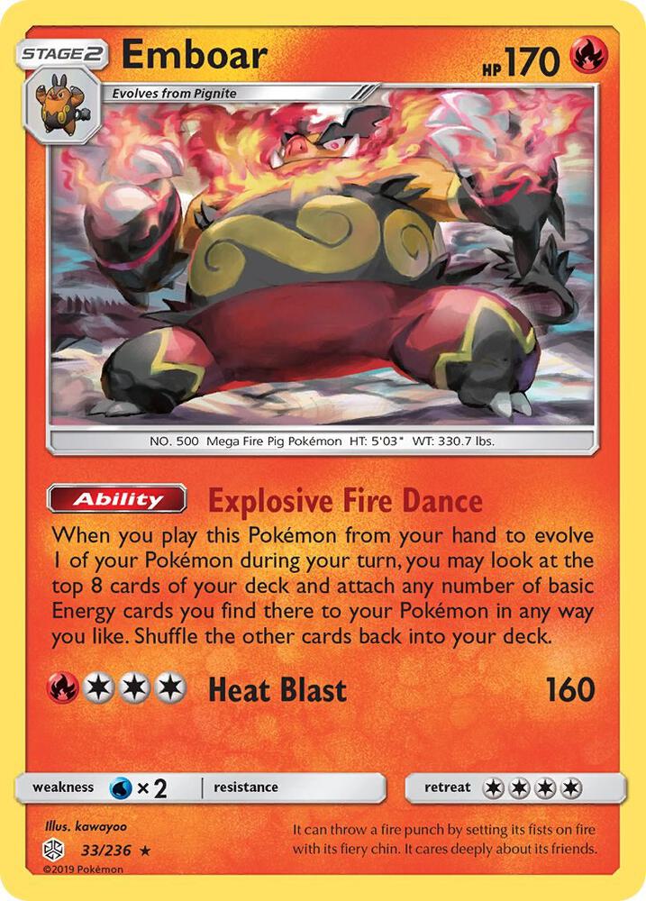 Emboar 33/236 (SM - Cosmic Eclipse)  | Good Games Adelaide SA