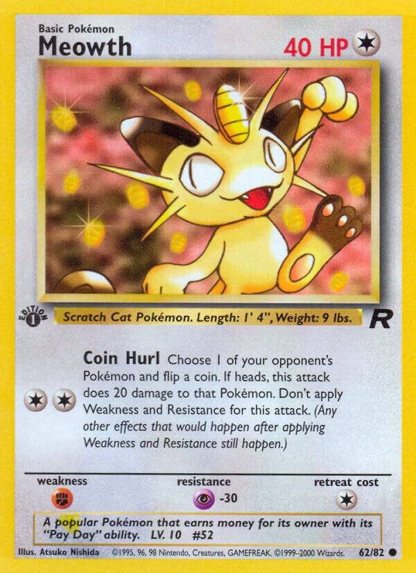 Meowth 62/82 (Team Rocket)  - 1st Edition | Good Games Adelaide SA