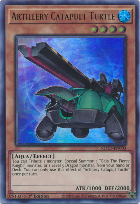 Artillery Catapult Turtle [ROTD-EN003] Ultra Rare | Good Games Adelaide SA