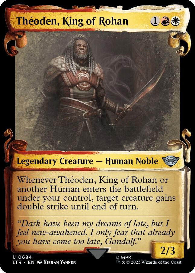 Théoden, King of Rohan 684 (Universes Beyond: The Lord of the Rings: Tales of Middle-earth)  - Showcase Scroll Foil | Good Games Adelaide SA