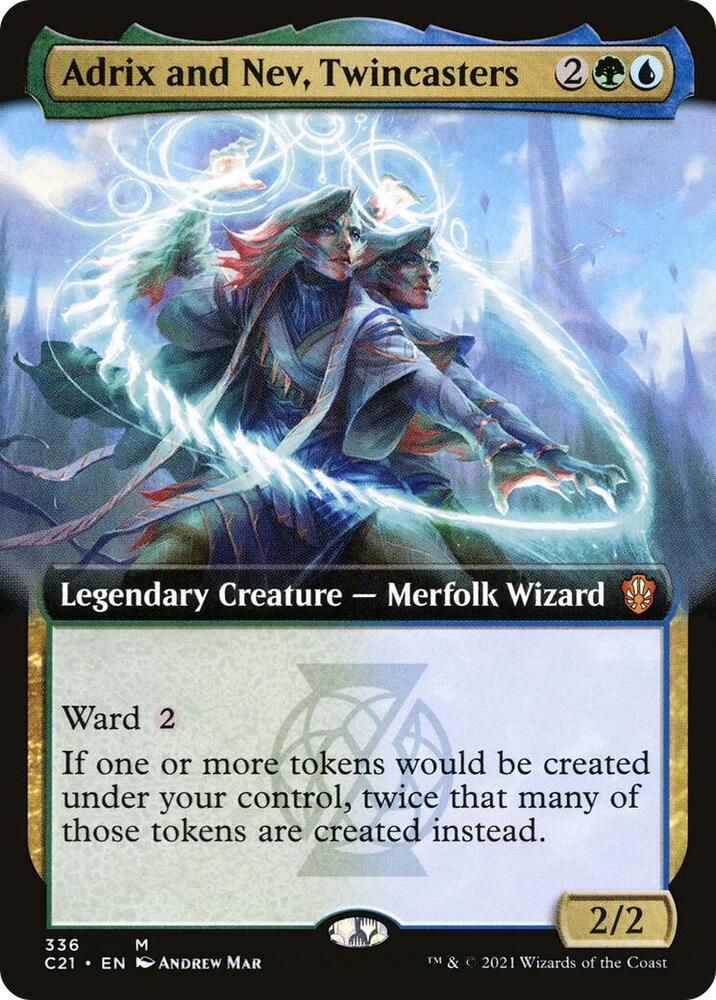 Adrix and Nev Twincasters Extended Art 336 (Commander 2021) 