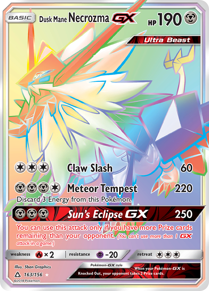 Dusk Mane Necrozma GX (163/156) [Sun & Moon: Ultra Prism] | Good Games Adelaide SA