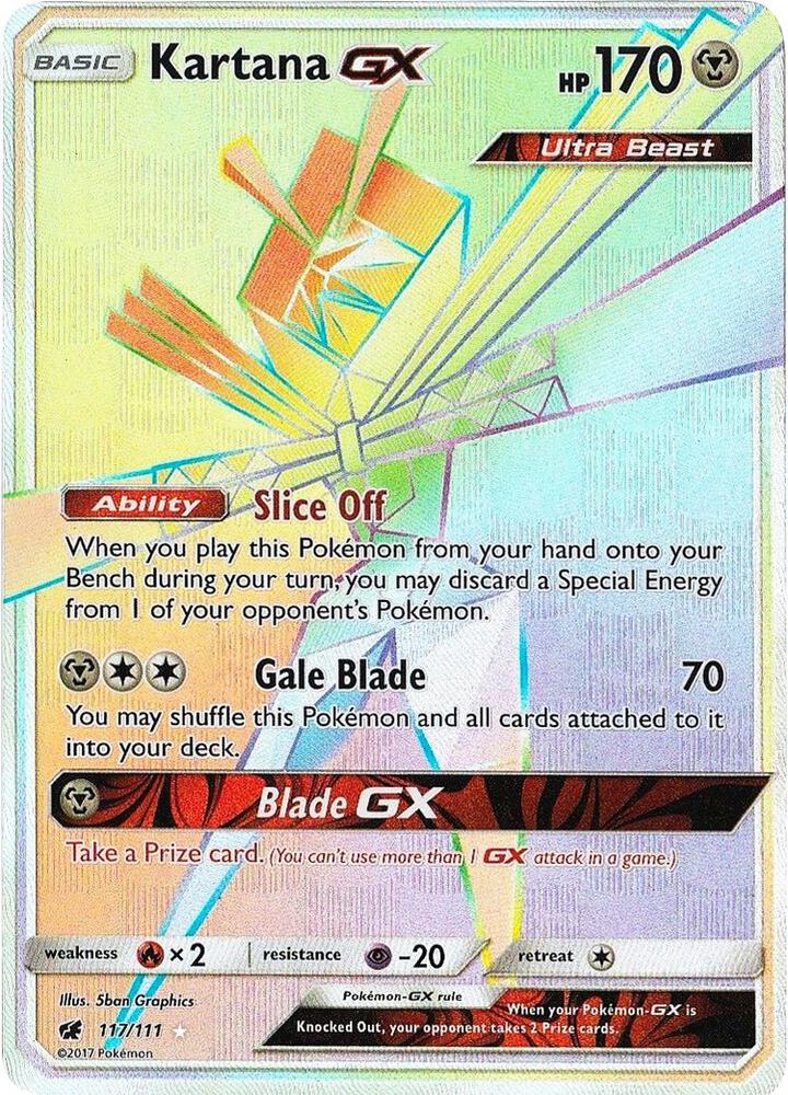 Kartana GX Secret 117/111 (SM - Crimson Invasion)  - Holofoil | Good Games Adelaide SA