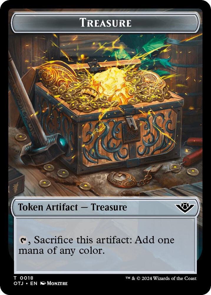 Treasure Sheep Double Sided Token 18 // 4 (Outlaws of Thunder Junction)  - Foil | Good Games Adelaide SA