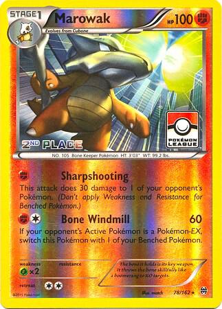 Marowak 78 162 Pokemon League 2nd Place 078/162 (League & Championship Cards)  - Reverse Holofoil | Good Games Adelaide SA