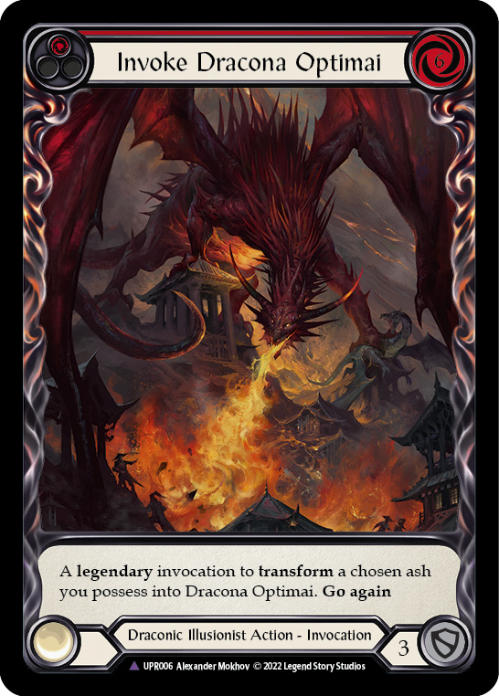 Invoke Dracona Optimai // Dracona Optimai (Marvel) [UPR006] (Uprising)  Cold Foil | Good Games Adelaide SA