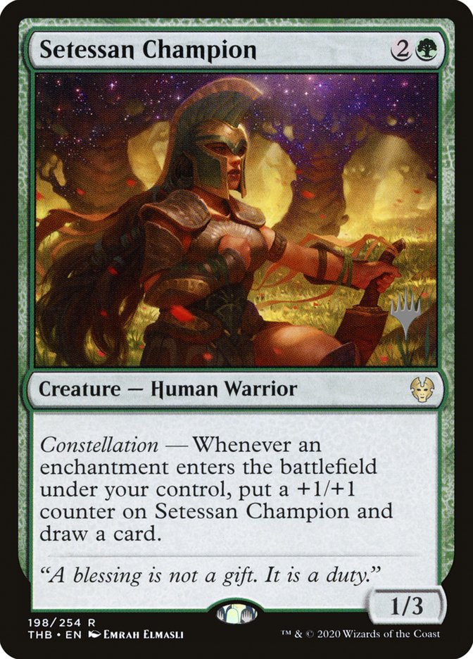 Setessan Champion (Promo Pack) [Theros Beyond Death Promos] | Good Games Adelaide SA